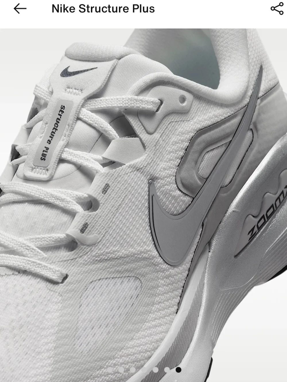 Nike Structure Plus Sz W10 Summit White/ Photon